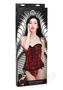 Master Series Scarlet Seduction Lace-up Corset And Thong - Medium - Red/black
